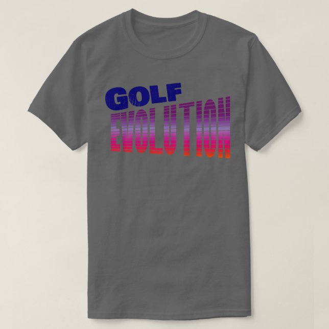 Camiseta evolución de golf retro (Diseño del anverso)