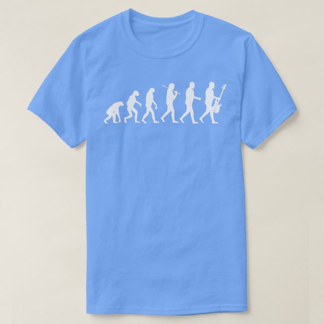 Camiseta Evolución de guitarra de bajo nivel (Diseño del anverso)