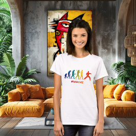 Camiseta Evolución de Karate Silueta Diseño de Artes Marcia