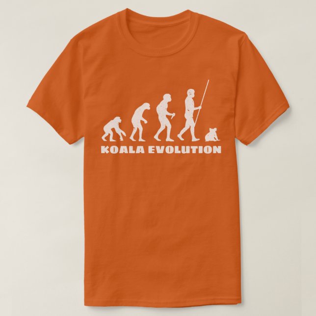 Camiseta Evolución de Koala (Diseño del anverso)