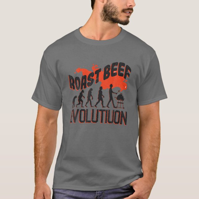 Camiseta Evolución de la carne de res asada (Anverso)