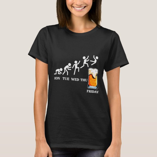 Camiseta Evolución de la cerveza Beervolution Semana de la  (Anverso)