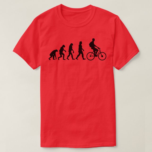 Camiseta Evolución de la conducción de bicicletas (Diseño del anverso)