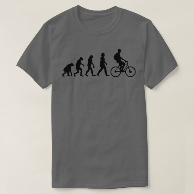 Camiseta Evolución de la conducción en bicicleta (Diseño del anverso)