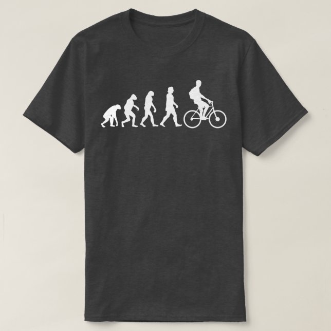 Camiseta Evolución de la conducción en bicicleta 3 (Diseño del anverso)