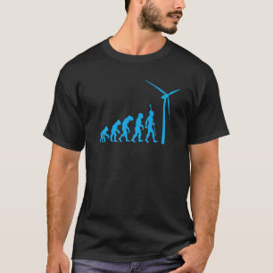 Camiseta Evolución de la energía eólica de energía renovabl