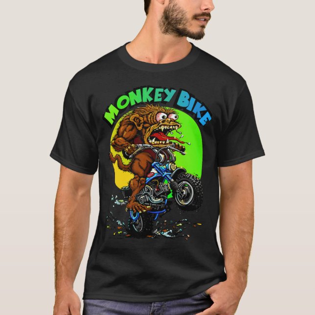 Camiseta Evolución de la equitación en motos de monóculo  (Anverso)