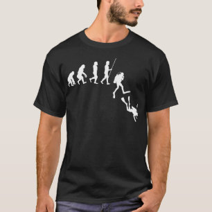 Camiseta Evolución de la evolución del buceo del hombre div