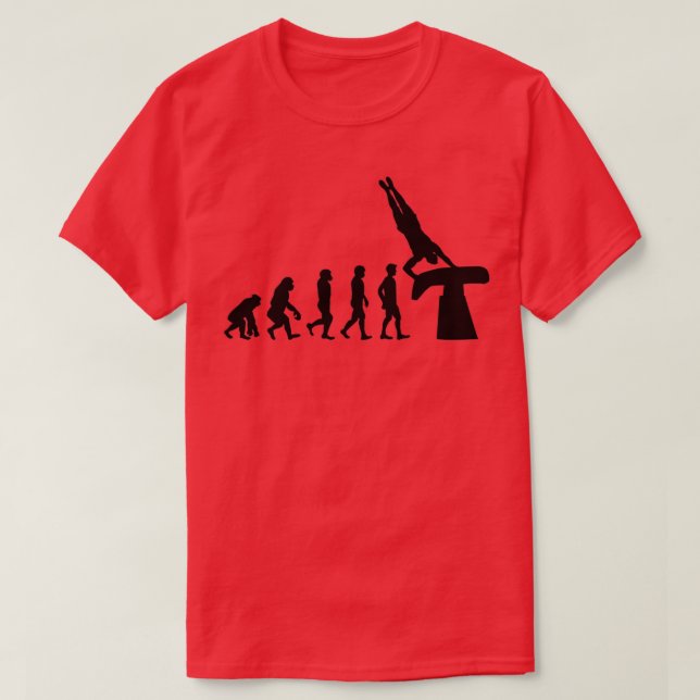 Camiseta Evolución de la Gimnasia Artística Vault Gymnast (Diseño del anverso)