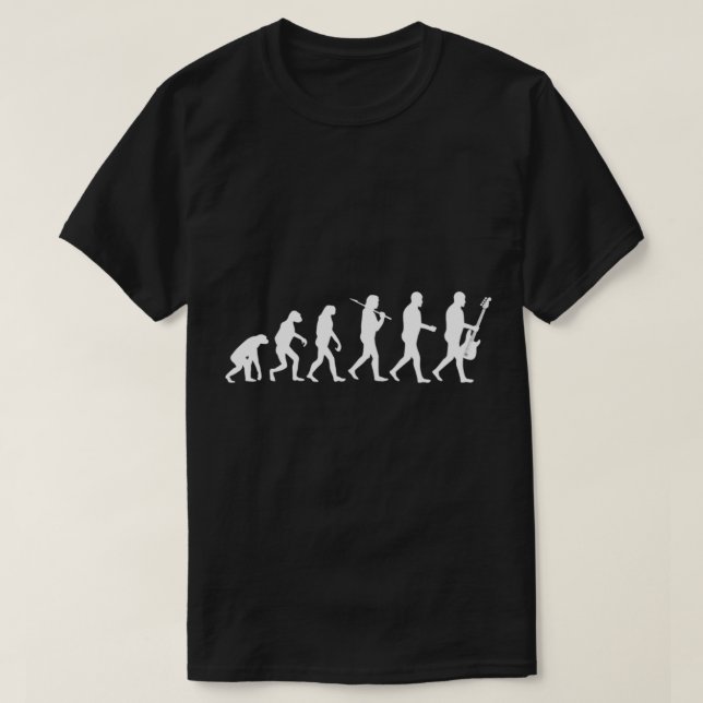 Camiseta Evolución de la guitarra clásica T-Shirt (Diseño del anverso)