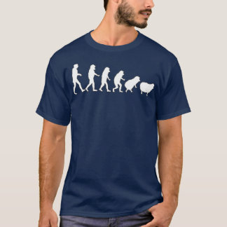 Camiseta Evolución de la oveja de los humanos a los ovinos 