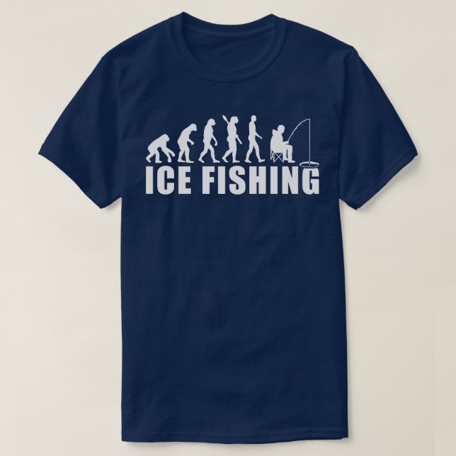 Camiseta Evolución de la pesca con hielo 1 (Diseño del anverso)