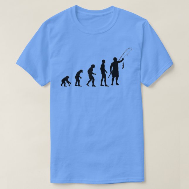 Camiseta Evolución de la pesca de mosca pesca divertida par (Diseño del anverso)