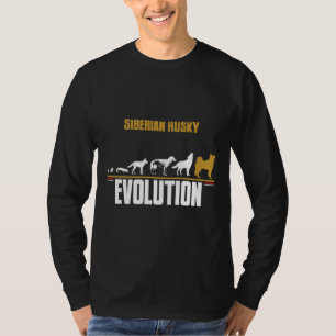 Camiseta Evolución de la raza del perro Husky Siberiano