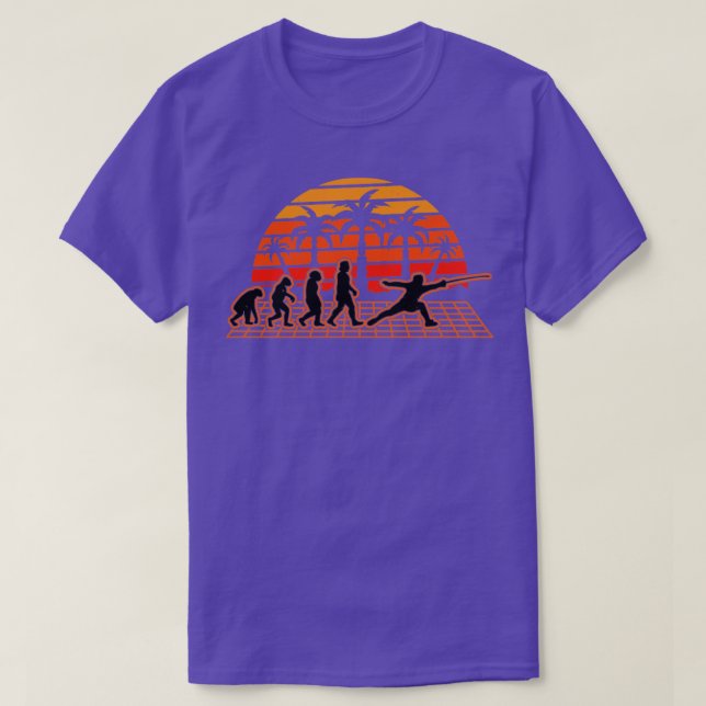 Camiseta Evolución de las esgrimas Fencer Sunset Fechtsport (Diseño del anverso)