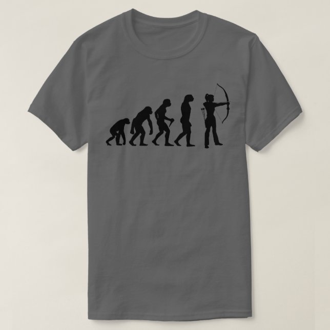Camiseta Evolución de las mujeres tiro con arco  (Diseño del anverso)