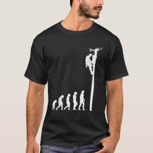Camiseta Evolución de Lineman Divertido Hombre de Cable Elé