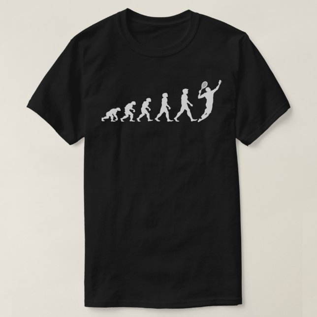 Camiseta Evolución de los hombres de regalo de tenis (Diseño del anverso)
