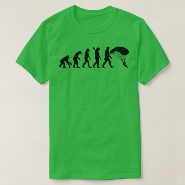Camiseta Evolución de los hombres de Skydiver (Diseño del anverso)