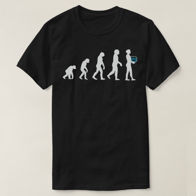 Camiseta Evolución de los pescadores del acuario 1 (Diseño del anverso)
