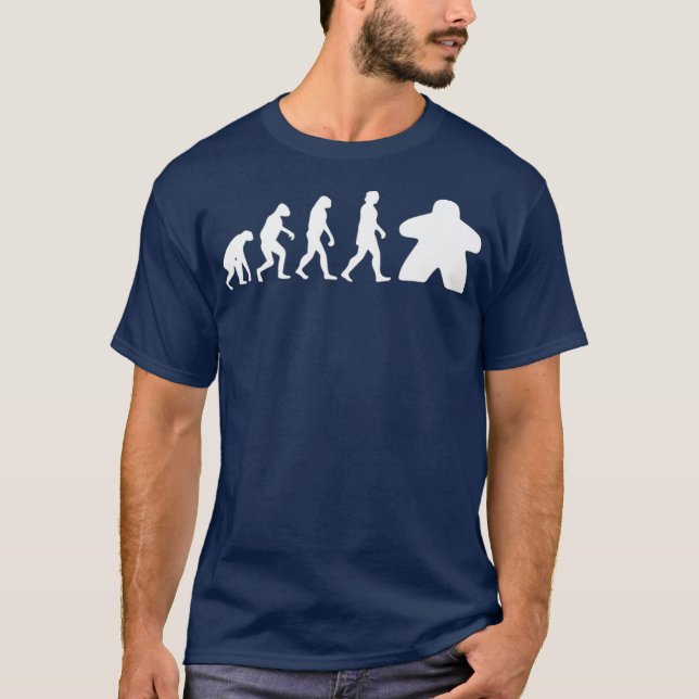 Camiseta Evolución De Meeple Board Gaming Meeples Premium (Anverso)