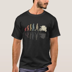 Camiseta Evolución de motocicleta de humano motorista vinta