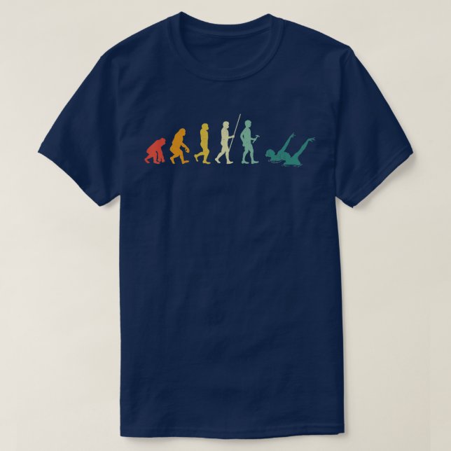 Camiseta Evolución de natación sincronizada de natación art (Diseño del anverso)