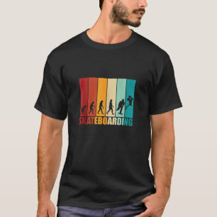 Camiseta Evolución de patinador skateboarding retro vintage