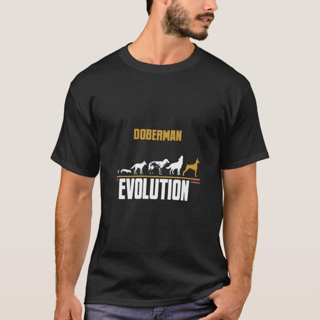 Camiseta Evolución de perros Doberman (Anverso)
