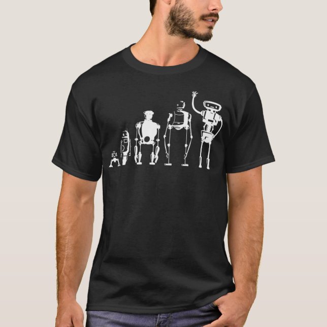 Camiseta Evolución de Robot Robotics Digital Funny T Gift  (Anverso)