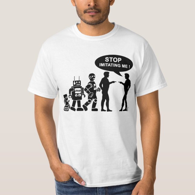 Camiseta Evolución de robots (Anverso)