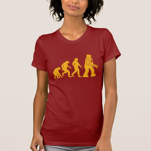 Camiseta Evolución de robots - Nuestros nuevos caciques de  (Anverso)