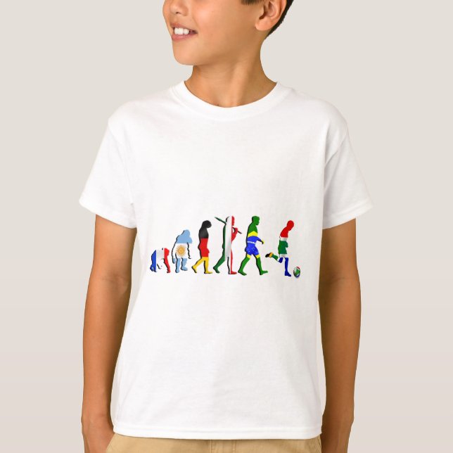 Camiseta Evolución de Suráfrica de los regalos del fútbol (Anverso)