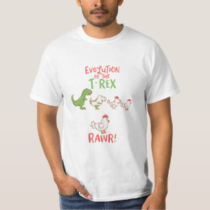 Camiseta ¡Evolución De T-Rex RAWR! Dino Chicken divertido