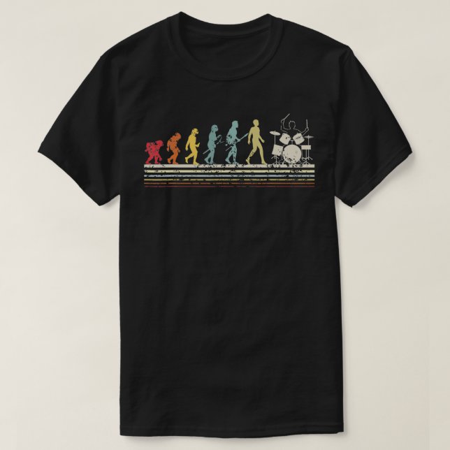 Camiseta Evolución de tambores tambores tambores Encuentro  (Diseño del anverso)