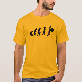 Camiseta Evolución de un batería bajo (colores claros)