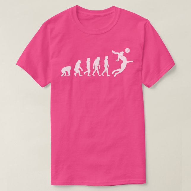 Camiseta Evolución de un Chica de voleibol (Diseño del anverso)