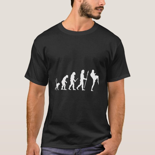 Camiseta Evolución De Un Entrenador De Kickboxing Taekwond (Anverso)