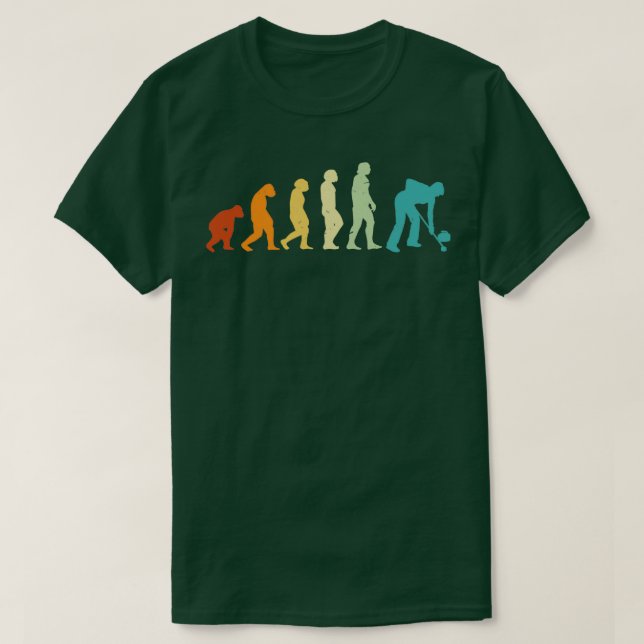 Camiseta Evolución de un jugador de curling (Diseño del anverso)