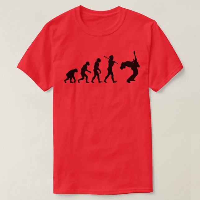 CAMISETA EVOLUCIÓN DE UN JUGADOR DE GUITARRA (Diseño del anverso)