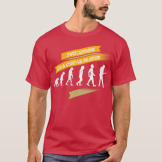 Camiseta Evolución De Un Jugador De Guitarra Con Id. De Reg