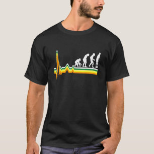 Camiseta Evolución de un monopatín eléctrico con una rueda 