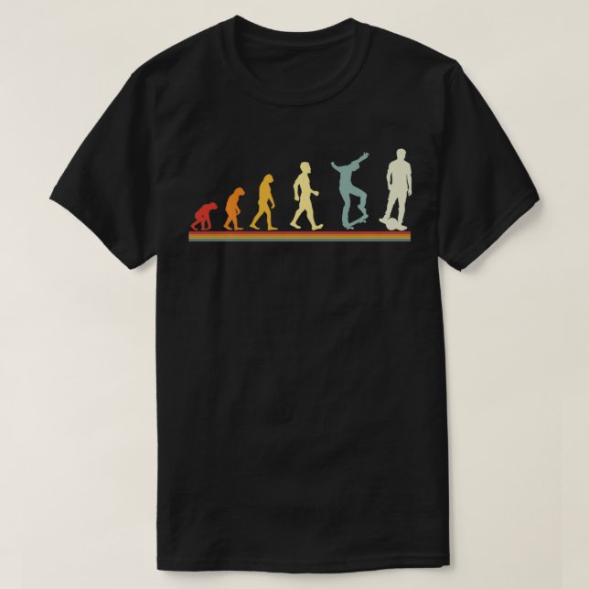 Camiseta Evolución de un patinador flotante eléctrico de un (Diseño del anverso)