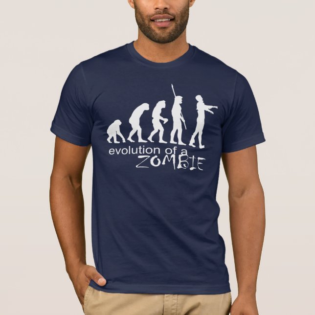 Camiseta evolución de un zombi (Anverso)