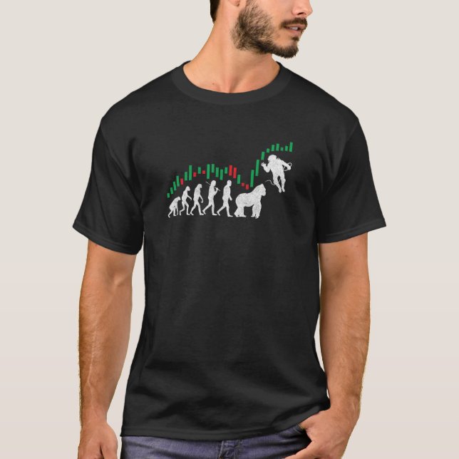 Camiseta Evolución De Una Evolución Astronauta De Los Simio (Anverso)