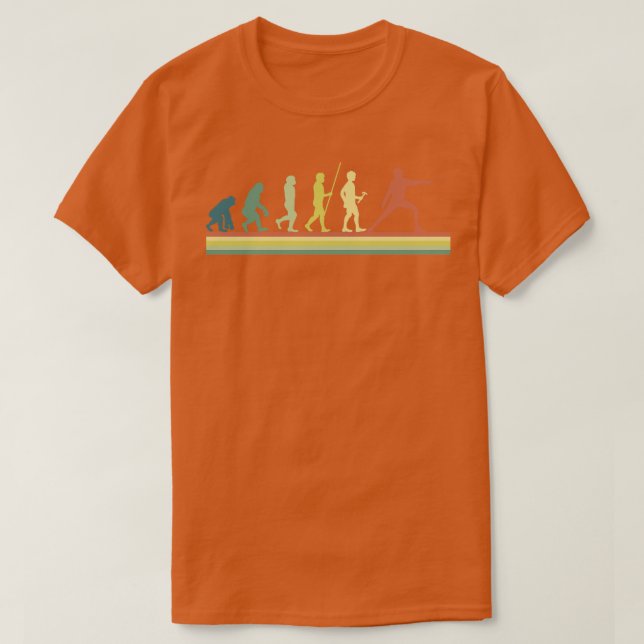 Camiseta Evolución de vallado retro (Diseño del anverso)