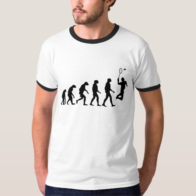 Camiseta Evolución del bádminton (Anverso)