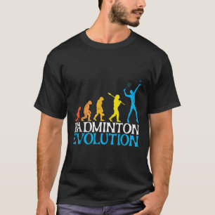 Camiseta Evolución del bádminton Mono jugador de bádminton
