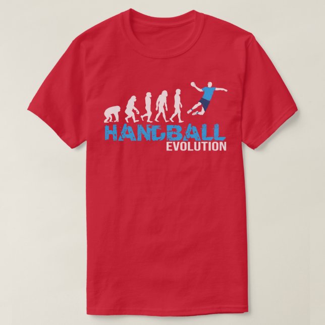 Camiseta Evolución del balón de mano I Regalo de los hombre (Diseño del anverso)
