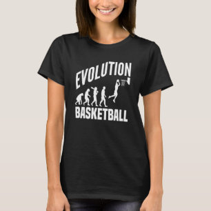 Camiseta Evolución del baloncesto del mono al bache masculi
